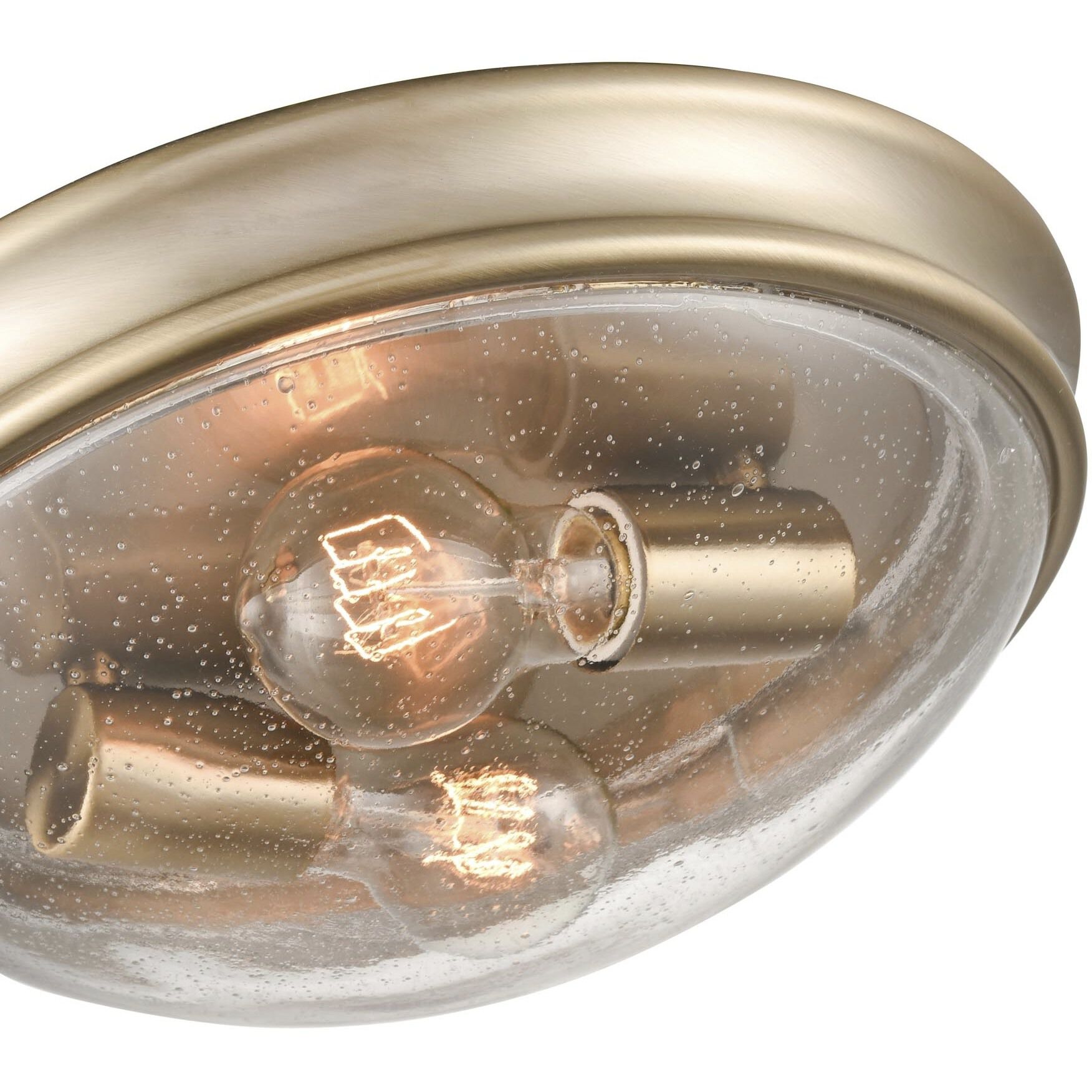 Belforge 2 Light 12.5 inch Modern Gold Flush Mount Ceiling Light